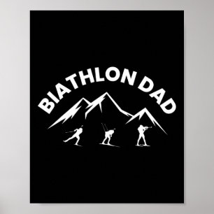 Affiche Hommes Biathlon Papa Ski tir Biathlète