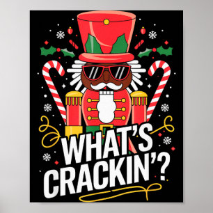Affiche Hommes casse-noisette afro-américains de Noël drôl