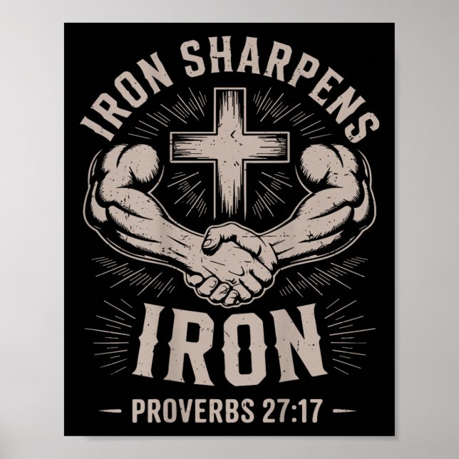 Affiche Homme's Christian Workout Iron Sharpens Iron Prove (Devant)