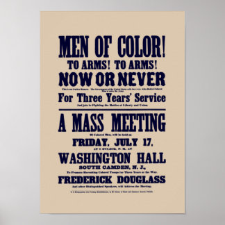 Affiche Hommes De Couleur ! Aux Armes ! Maintenant ou jama