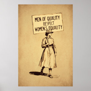 Affiche Hommes de qualité Respect de l'égalité des femmes