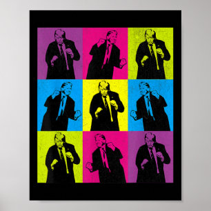 Affiche Hommes Femmes Joyeuses Trump Danser Pop Art Trump