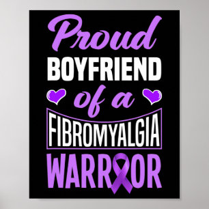 Affiche Hommes Fier Garçon D'Un Guerrier Fibromyalgique
