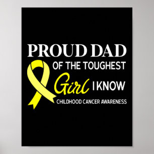 Affiche Hommes Fier papa de la fille Sensibilisation au ca