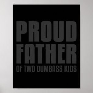 Affiche Hommes Fier Père De Deux Enfants Dumbyss Chemise P