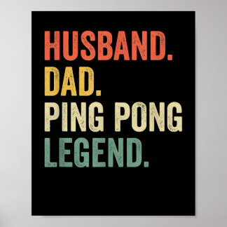Affiche Hommes Funny Ping Pong Husband Papa Table Tennis L