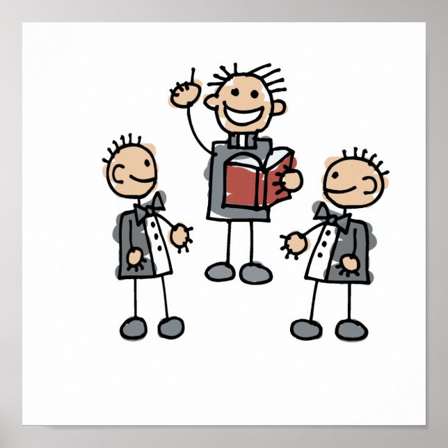 Affiche Hommes homosexuels avec prédicateur (Devant)