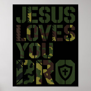 Affiche Hommes Jésus vous aime Bro Funny Christian Boy God
