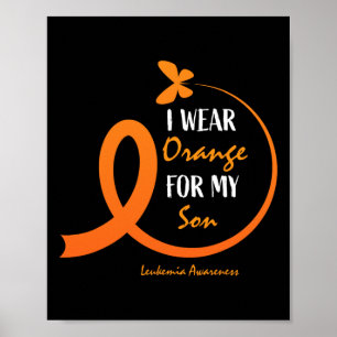Affiche Hommes Maman Femmes Je Porte Orange Pour Mon Fils 