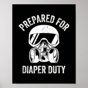 Affiche Hommes Nouveau Papa Préparé Pour La Grossesse Drôl