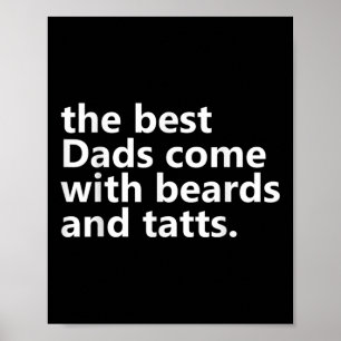 Affiche Hommes Papa Barbe Et Tatouages Hommes Tatouages _