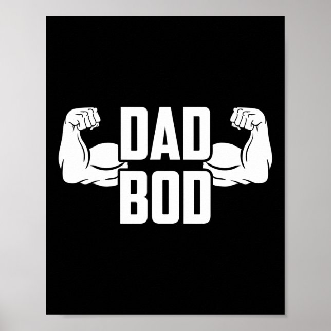 Affiche Hommes Papa Bod Muscle Strong Man Daddy Founny Pèr (Devant)