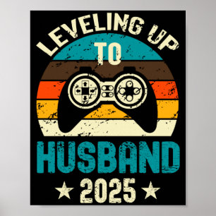 Affiche Hommes passant au niveau supérieur mari 2025 futur