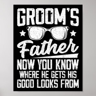 Affiche Hommes Père Du Mariage Groom Costume Grooms Fa
