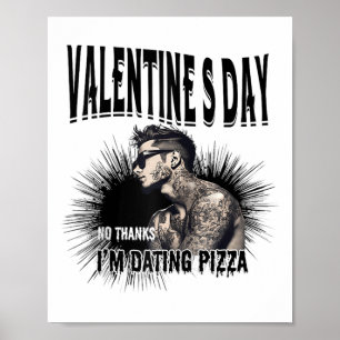 Affiche Hommes pour anti-Valentine's Day Enked Man Tattooe