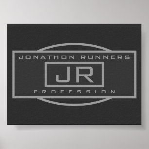 Affiche Hommes Sporty Gray Gray & Dark Grays