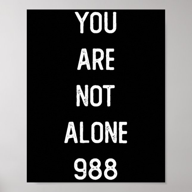 Affiche Hommes Vous N'Êtes Pas Seul 988, Prévention Du Sui (Devant)