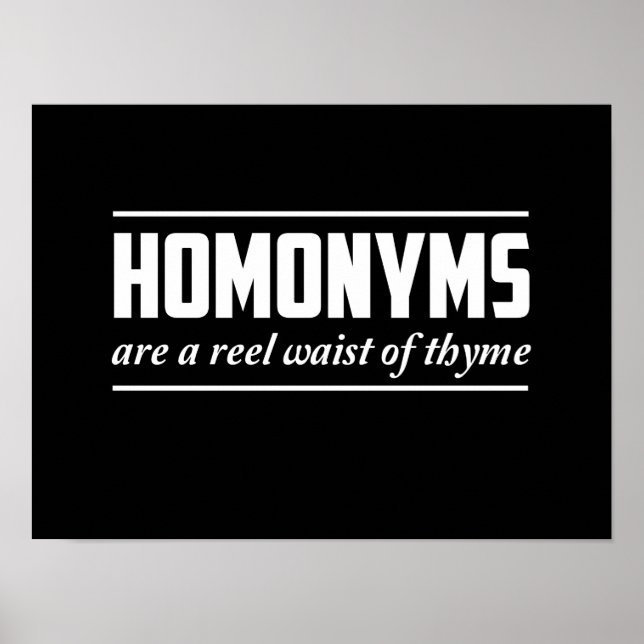 Affiche Homonymes (Devant)