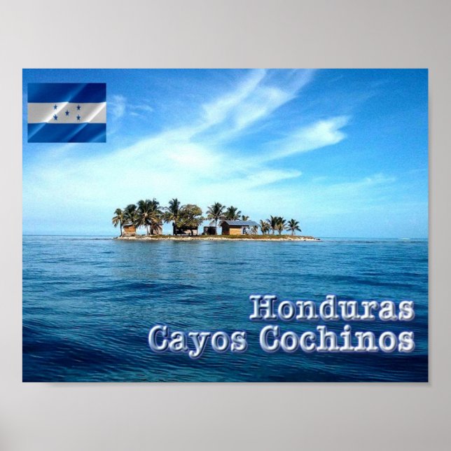 Affiche Honduras - Cayos Cochinos - (Devant)