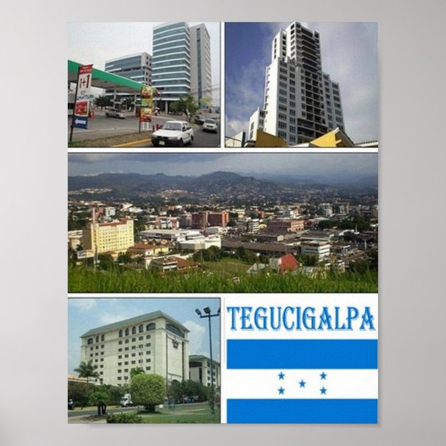 Affiche Honduras - Tegugigalpa Mosaic - (Devant)