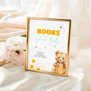 Affiche Honey Bee Bear Baby showers Livres Pour Bébé