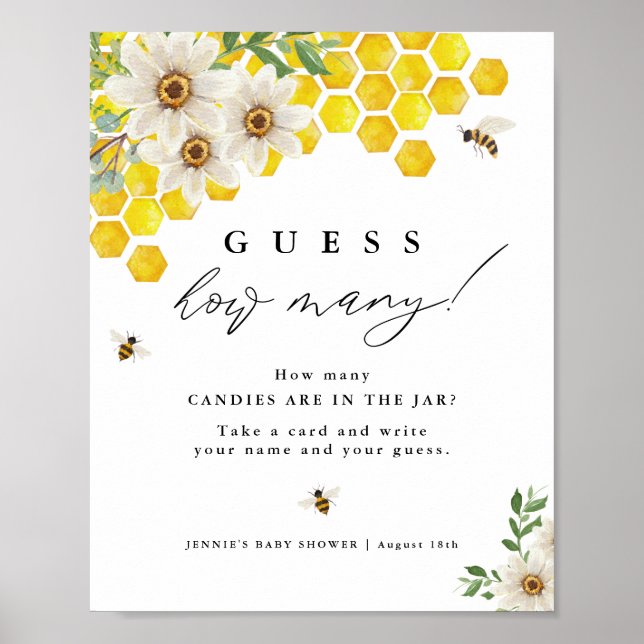 Affiche Honey Bee et Daisy Devinez combien de jeux (Devant)