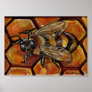 Affiche Honey Bee Painting