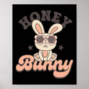 Affiche Honey Bunny Toddler Retro Pâques Enfants