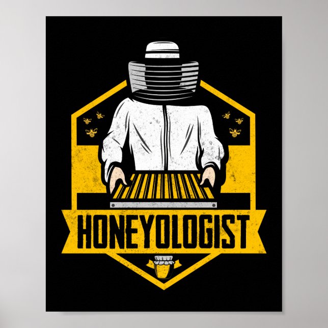 Affiche Honeyologue Beekeeper Honey Bee (Devant)