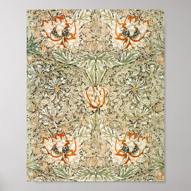 Affiche Honeysuckle, William Morris (Devant)