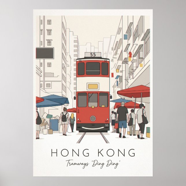 AFFICHE HONG KONG – DING DING TRAM (Devant)