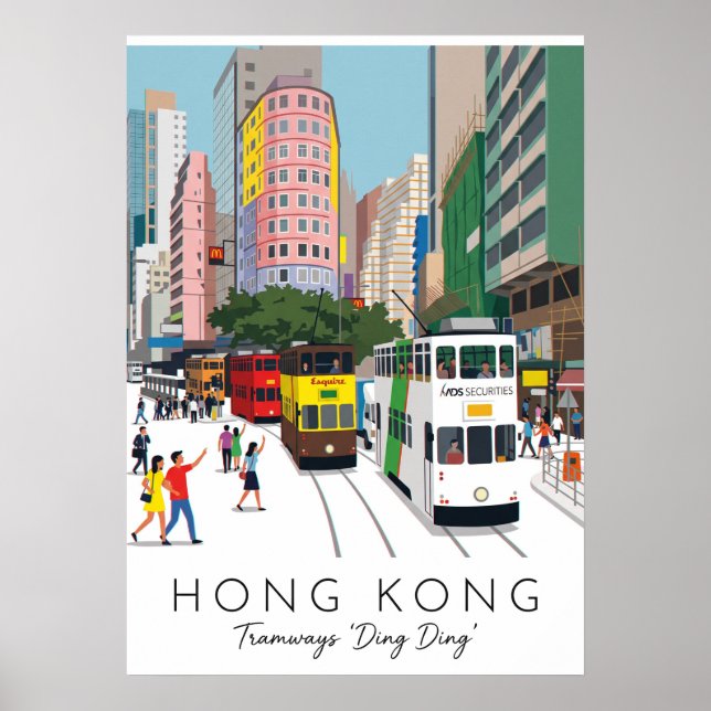 AFFICHE HONG KONG – DING DING TRAM (Devant)
