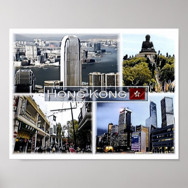 Affiche Hong Kong - Mosaïque - (Devant)