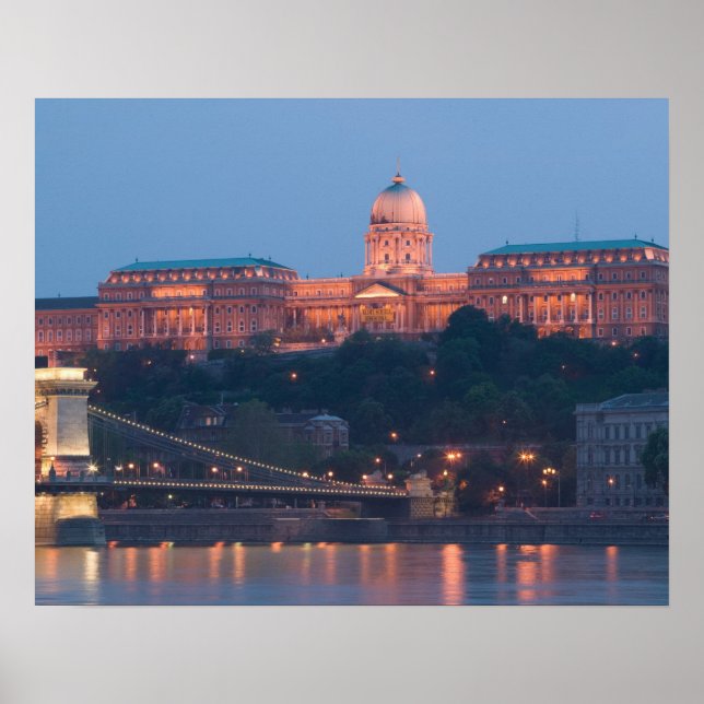 Affiche HONGRIE, Budapest : Pont Szechenyi (Chaîne), (Devant)
