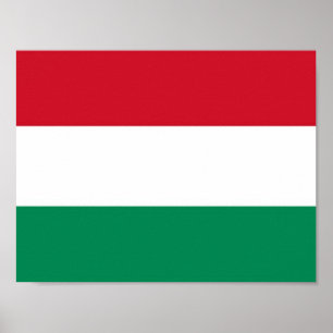Affiche Hongrie - drapeau hongrois -