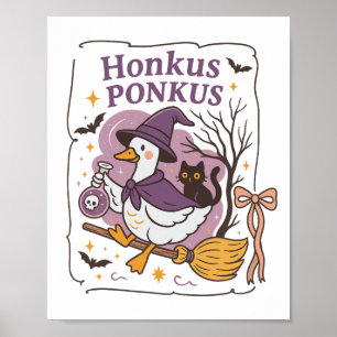 Affiche Honkus Ponkus Goose Halloween Witch Goose Silly Go