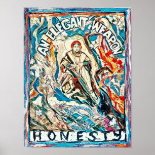 Affiche Honnêteté, une arme élégante pendant des périodes