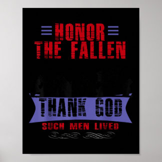 Affiche Honneur Les Fallen Merci Dieu Ces Hommes Ont Vécu
