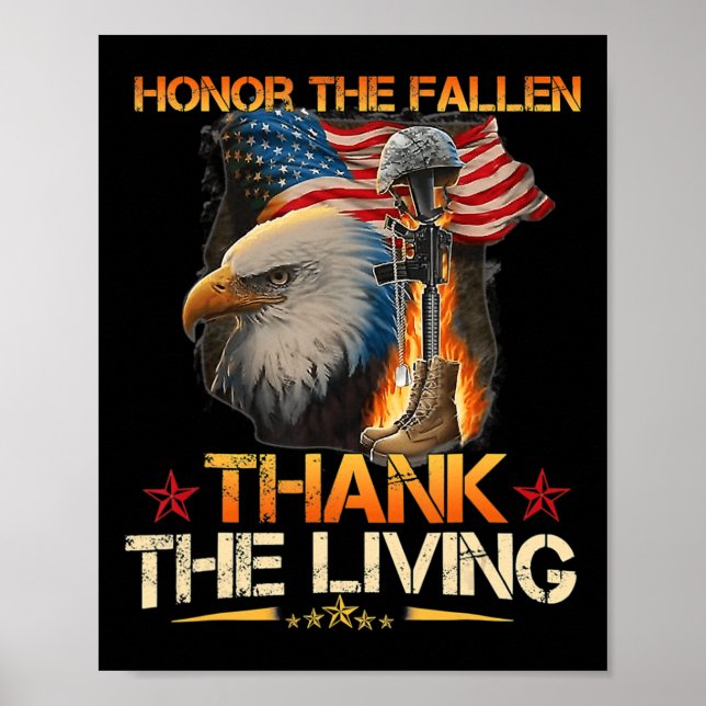 Affiche Honneur Les Fallen Merci Vet Living Memorial Day (Devant)
