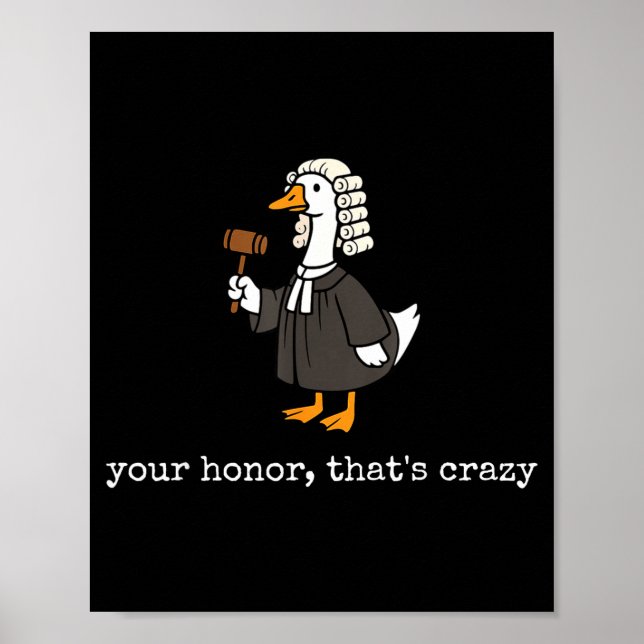 Affiche Honneur qui est fou avocat en droit d'oie drôle ri (Devant)