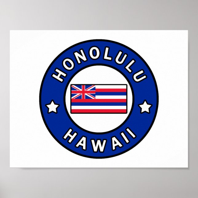 Affiche Honolulu Hawaii (Devant)