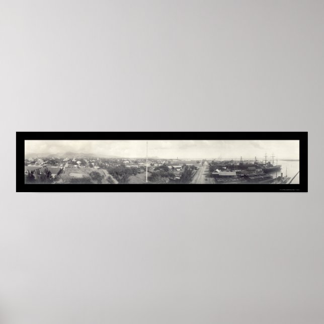 Affiche Honolulu, photo HI 1913 (Devant)