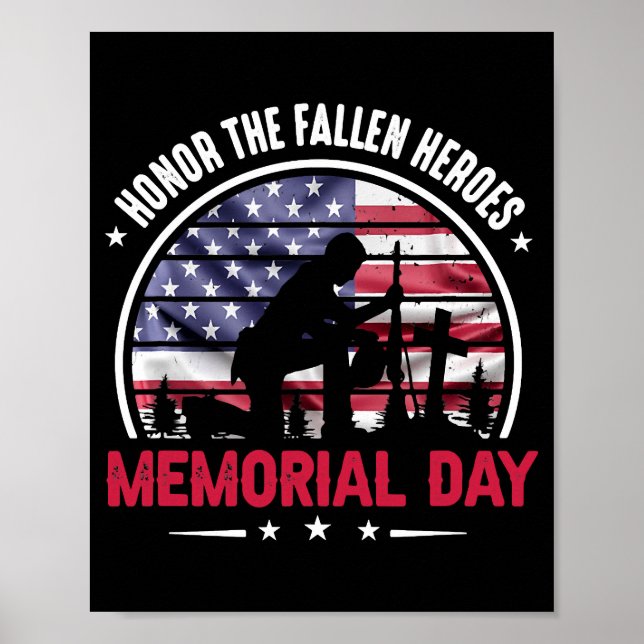 Affiche Honor The Fallen Merci La Journée Vivante des anci (Devant)