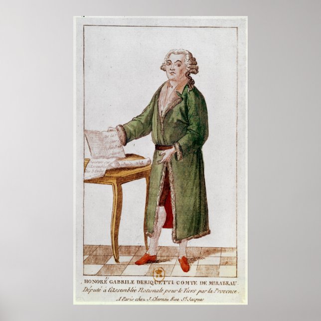 Affiche Honore Gabriel Riqueti Mirabeau (Devant)