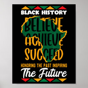 Affiche Honorer le passé Inspirer l'avenir Histoire noire