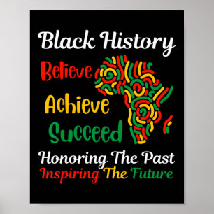 Affiche Honorer le passé Inspirer l'avenir Histoire noire