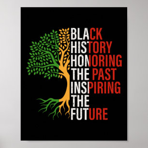 Affiche Honorer le passé inspirer l'avenir Histoire noire