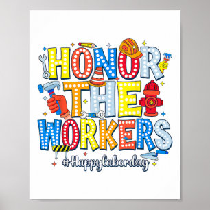Affiche Honorer Les Travailleurs Bonne Fête Du Travail