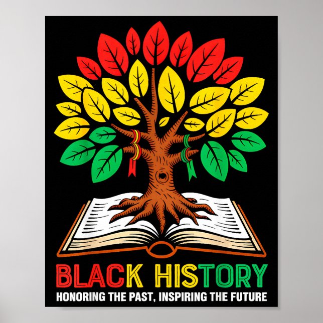 Affiche Honoring Past Inspiring Future Tree Book Black His (Devant)