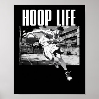 Affiche Hoop Life in White Basketball Player